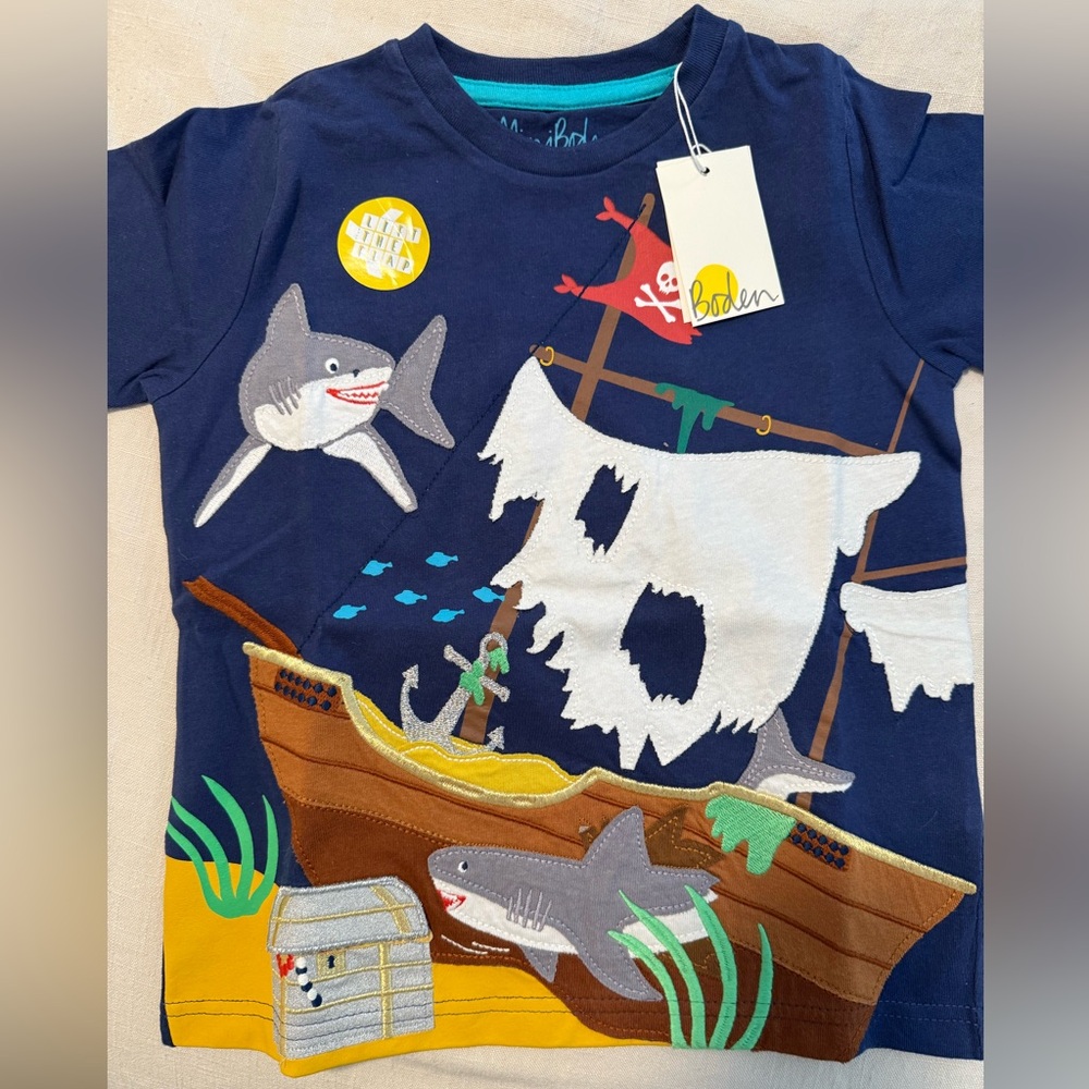 Mini Boden Pirate Ship Shirt